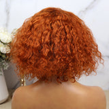13x4 Lace Front Wigs Orange Color Deep Curly