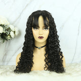 4x4 Lace Closure Wig With Bangs Loose Wave