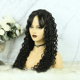 4x4 Lace Closure Wig With Bangs Loose Wave