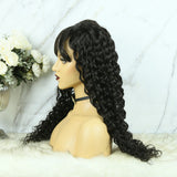 4x4 Lace Closure Wig With Bangs Loose Wave