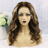 13x6 Transparent Lace Front Wig Honey Blonde Mix Color Body Wave