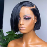 5x5 Lace Closure Bob Wig Short Blunt Cut Straight