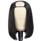 Sale:U Part Bob Wig Brazilian Hair Straight
