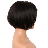 5x5 Lace Closure Bob Wig Short Blunt Cut Straight