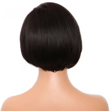 5x5 Lace Closure Bob Wig Short Blunt Cut Straight