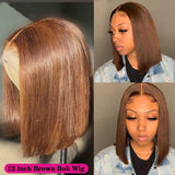 13x6 Transparent Lace Front Bob Wigs Straight