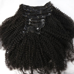 Clip In Human Hair Extensions Afro Kinky Curly