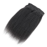 Clip In Human Hair Extensions Kinky Straight