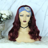 Lazy Girl Headband Wig Brazilian Hair 99J Color Body Wave