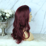 Lazy Girl Headband Wig Brazilian Hair 99J Color Body Wave