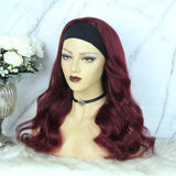 Lazy Girl Headband Wig Brazilian Hair 99J Color Body Wave