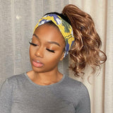 headband wig loose wave golden color 4