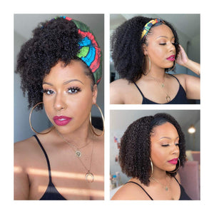 Clearance Half Wig With Headband Kinky Curly