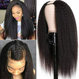 U Part Wig Brazilian Hair Kinky Straight