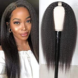 U Part Wig Brazilian Hair Kinky Straight