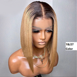 13x6 Transparent Lace Front Bob Wigs Straight