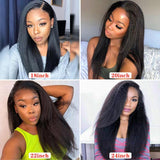 13x6 Transparent Lace Front Wig Yaki Straight